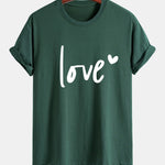 Regular Fit Love Print Cotton T-Shirt