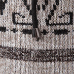 Aztec Geometric Pattern Zip Hooded Sweater
