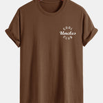 Regular Fit Cool Uncles Club Print Cotton T-Shirt