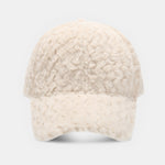 Wave Shape Solid Color Plush Baseball Cap