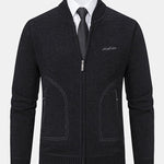 Zip Up Baseball Collar Sweater