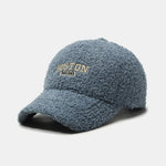Boston Embroidery Teddy Plush Baseball Cap