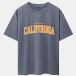 Los Angeles California Print Drop Shoulder Oversize T-Shirt