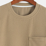 Muscle Fit Ribbed T-Shirt With Pocket