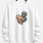 Violent Bear Print Relax Fit Sweatshirt