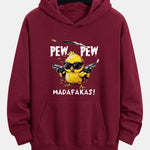 PEW PEW MADAFAKAS Chicken Print Relax Fit Hoodie