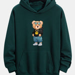 Hip Hop Bear Print Relax Fit Hoodie