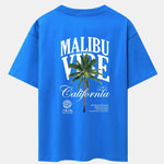 California Palm Tree Back Print Drop Shoulder Oversize T-Shirt