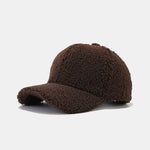 Solid Color Plush Warm Baseball Cap