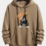 Cool Bear Print Relax Fit Hoodie