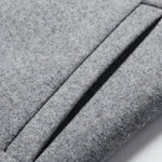 Single Breasted Notch Lapel Woolen Overcoat