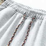 Bear Print Patchwork Straight Leg Pants