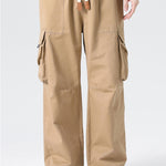 Elastic Drawstring Cuff Parachute Cargo Pants