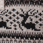 Elk Print Quarter Zip Sweater