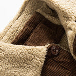 Teddy Lined Cotton Corduroy Jacket & Drawstring Corduroy Jogger Pants