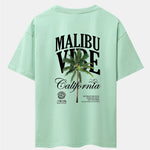 California Palm Tree Back Print Drop Shoulder Oversize T-Shirt