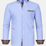 Plaid Panel Button Up Shirt