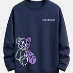 Los Angeles Dissolving Bear Print Relax Fit Sweatshirt