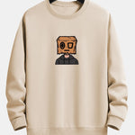 Cardboard Boy Print Relax Fit Sweatshirt