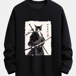 Warrior Cat Print Relax Fit Sweatshirt