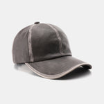 Vintage PU Leather Distressed Baseball Cap