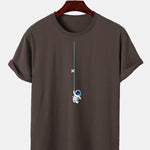 Astronaut On A String Print T-Shirt