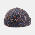 Vintage Paisley Print Brimless Hat