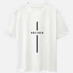 Stripe Dreamer Print Drop Shoulder Oversize T-Shirt