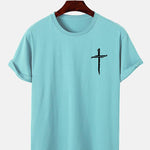 Cross Print T-Shirt