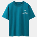Triangle Mountain Print Drop Shoulder Oversize T-Shirt