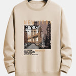 New York Cityscape Print Relax Fit Sweatshirt