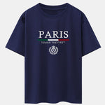 Paris Slogan Print Drop Shoulder Oversize T-Shirt