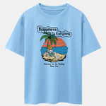 Skull Island Print Drop Shoulder Oversize T-Shirt