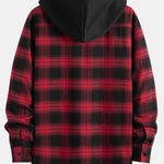 Fleece Lined Plaid Hooded Shirt