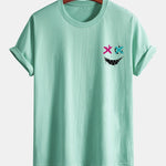 Regular Fit Evil Face Print Cotton T-Shirt