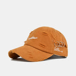 Retro Asher Embroidery Washed Distressed Baseball Cap