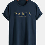 Regular Fit Paris Slogan Cotton T-Shirt