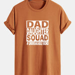 Regular Fit Dad And Daughter Squad Print Cotton T-Shirt