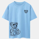 Cartoon Bear Print Drop Shoulder Oversize T-Shirt