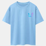 Colorful Evil Face Print Drop Shoulder Oversize T-Shirt