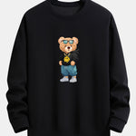 Hip Hop Bear Print Relax Fit Sweatshirt