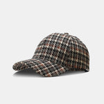 British Style Vintage Houndstooth Baseball Cap