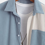 Two Tone Corduroy Button Up Shirt