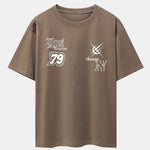 Digital Slogan Print Drop Shoulder Oversize T-Shirt