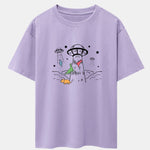UFO Take Away Dinosaurs Print Drop Shoulder Oversize T-Shirt