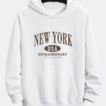 New York Print Relax Fit Hoodie