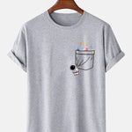 Astronaut Space Pocket Print T-Shirt