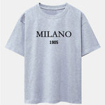 Milano Slogan Print Drop Shoulder Oversize T-Shirt