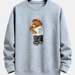 Selfie Bear Print Relax Fit Sweatshirt