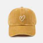 Line Love Pattern Casual Decoration Washed Cotton Baseball Cap
